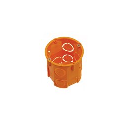Puszka instalacyjna fi 60 głęboka, z wkrętami, pomarańczowa