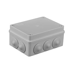 Puszka instalacyjna hermetyczna S-BOX 150x110x70, 10x PG-21, bezhalogenowa, IP65, szara