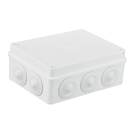 Puszka instalacyjna hermetyczna S-BOX 190x140x70, 10x PG-29, IP65, biała