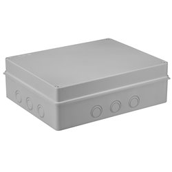 Puszka instalacyjna hermetyczna S-BOX 380x300x120, bez dławików, bezhalogenowa, IP65, szara