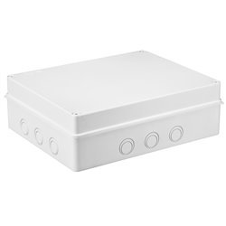 Puszka instalacyjna hermetyczna S-BOX 380x300x120, bez dławików, 12 osłabień, IP65, biała