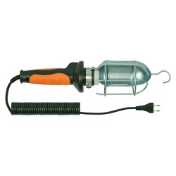 Lampa przenośna PL-3 , kabel 10m, oprawka E27 ceramiczna, pomarańczowa