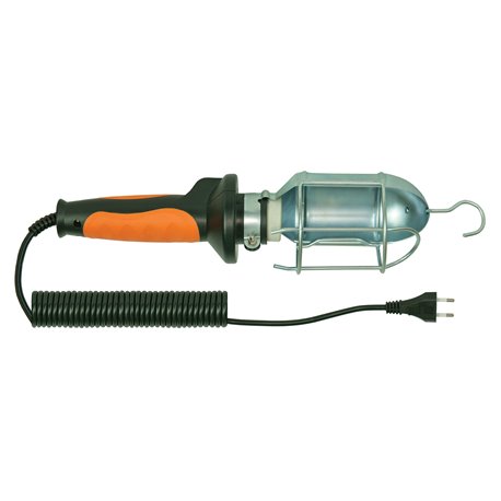 Lampa przenośna PL-3 , kabel 10m gumowy, oprawka E27 ceramiczna, pomarańczowa
