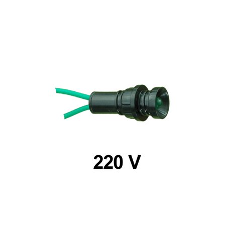 Kontrolka diodowa KLP-5 250V, zielona, opakowanie 100 szt.