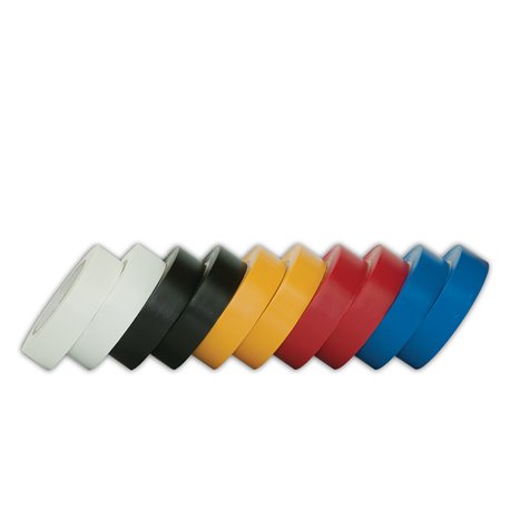 Taśma izolacyjna PCV 19mm/20m, kolorowa (czarna, biała, czerwona, żółta, niebieska - opakowanie 10szt.)